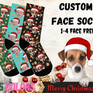 Custom Christmas Socks, Face Socks, Christmas socks personalization, Christmas socks for women men, Christmas gifts,  Christmas socks.