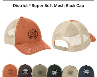 District Super Soft Mesh Back Cap Custom Embroidered Trucker Hat Personalized Gift Unique Custom Cap DT630