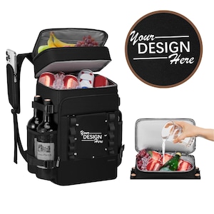 Custom cooler backpack, Personalized cooler, Embroidery Name, text/logo. Custom 40 Cans Cooler. Perfect Bag for Tactical, Camping. a101