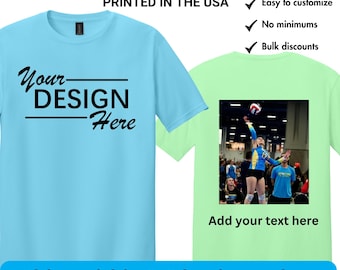 Custom Unisex Shirts | Personalized Team, Business & Family Shirts | Custom Text/Logo/Photo Options for Any Occasion, Gildan soft tee. 640