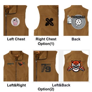 Custom Logo Vest, Your Business Logo Here, Embroidered Puffy Vest for Staff, Company Uniform, Team Gift, Men's & Women's Fit. J851 afbeelding 20