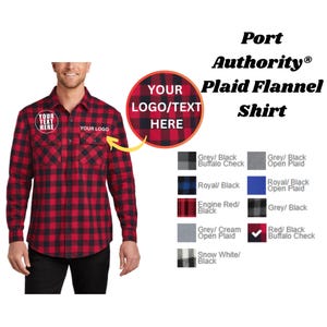 Custom Plaid Flannel Shirt, Custom Flannel Shirts, Monogram Shirts, Monogram Plaid Flannel ,Custom Shirts. (W668)