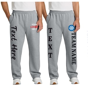 Pantalones deportivos personalizados con bolsillos, joggers personalizados para cumpleaños, logotipo y texto personalizados, pantalones cómodos para estar en casa, ropa de equipo personalizada pc78p imagen 4