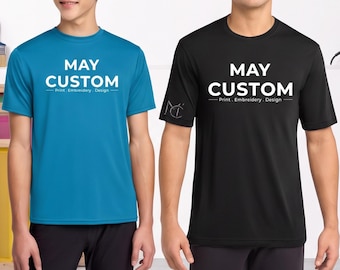 Custom Performance Dry-Fit Shirts - Company logo shirts, Personalized Team T-Shirts for youth, Men & Women, Wear Your Own Design ST350