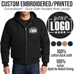 Custom Embroidered Cornerstone Duck Cloth Work Jacket Full Custom Embroidered Cornerstone Duck Cloth Work Jacket Full