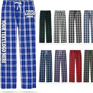 Custom pajamas pants, Men’s Flannel Plaid Pants | Personalized Lounge & Pajama Pants | Unique Gift Idea for Comfortable Style. DT1800 image 11