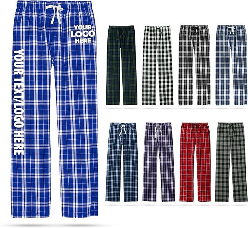 Custom pajamas pants, Men’s Flannel Plaid Pants | Personalized Lounge & Pajama Pants | Unique Gift Idea for Comfortable Style. DT1800 image 11