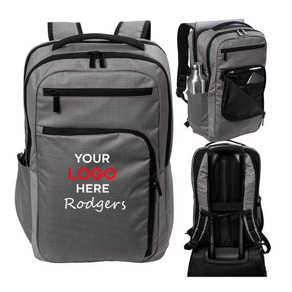 Custom Backpack | Personalized Embroidered Text/Logo | Unique Company Logo Laptop Bag | Perfect Gift Idea | Port Authority Backpack. BG225