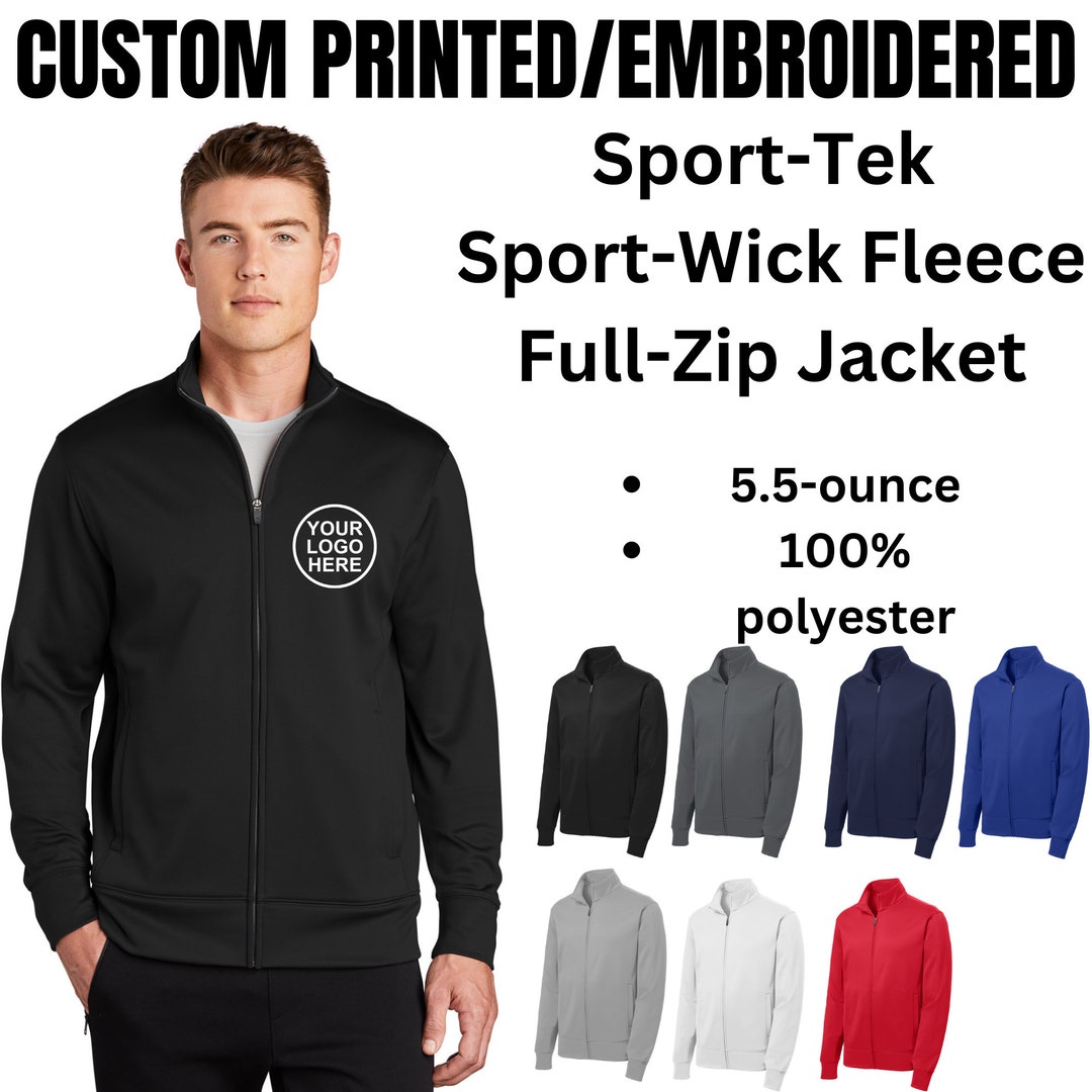Customized Sporttek® Fleece Fullzip Jacket, Custom Sports Jacket