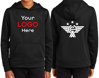 Custom Youth Performance Fleece Hoodie: Personalized Team & School Apparel,  Custom Hoodie, Personalized Logo, PC590H