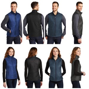 Custom Logo Vest, Your Business Logo Here, Embroidered Puffy Vest for Staff, Company Uniform, Team Gift, Men's & Women's Fit. J851 afbeelding 7