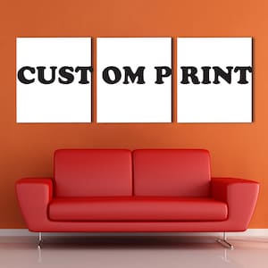 3 Piece Custom Canvas Print Wall Art | Personalized Canvas Gifts | Multi Panel 3 Piece Customized Framed Personal Photo Cotton Canvas