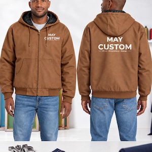 Custom CornerStone Hooded Work Jacket, Personalized  Work Jacket, Monogrammed Team Uniform, Custom jacket. Gift for him, Xmas gift.  (J763H)