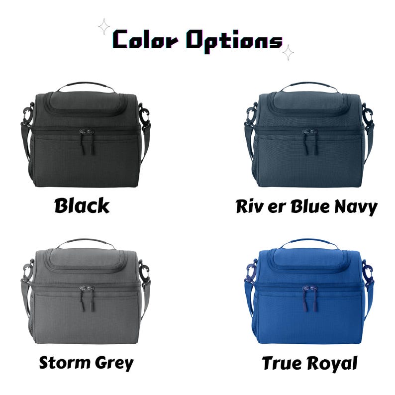 Custom embroidery Lunch Bag, Personalized Cooler for Dad or Staff, Embroidered Logo/name, 2 compartments, Insulated & Unique BG517 画像 7