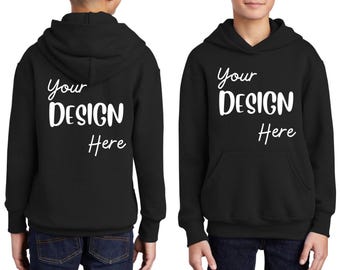 Custom Youth Hoodie | Custom Printed hoodie for Kids | Personalize with Your Design | Text | Perfect Birthday Gift! PC90YH