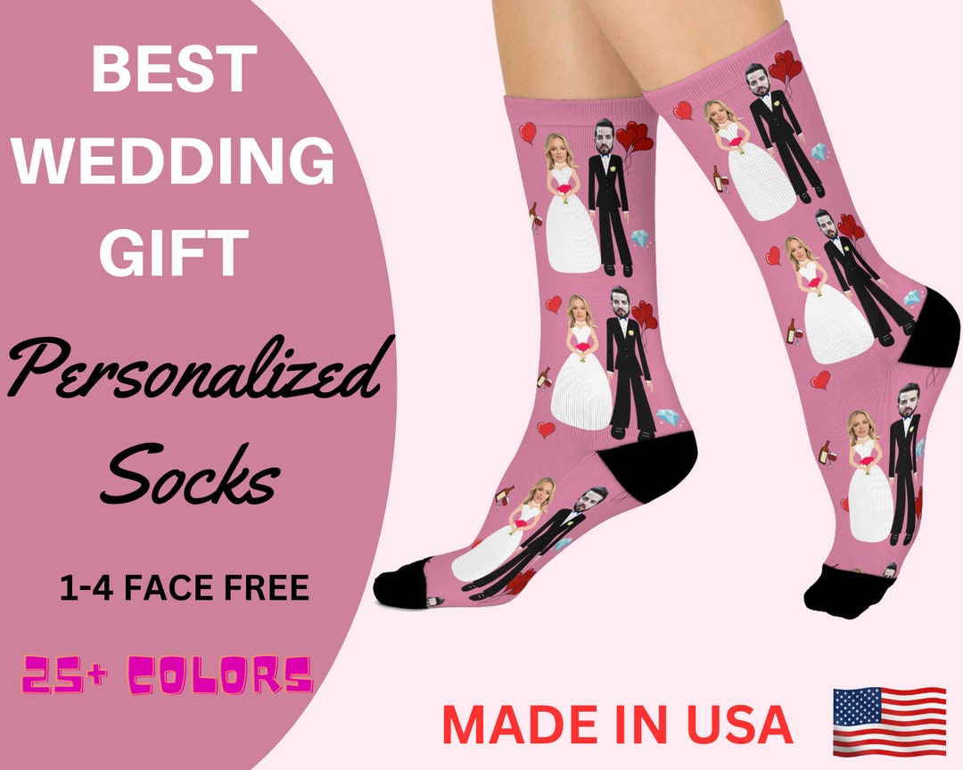 Custom Wedding Socks-custom Face Socks ,personalized Socks,custom Bride ...