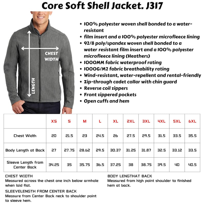 Custom Soft Shell Jacket, Personalized Men’s Water-resistant Coat With ...