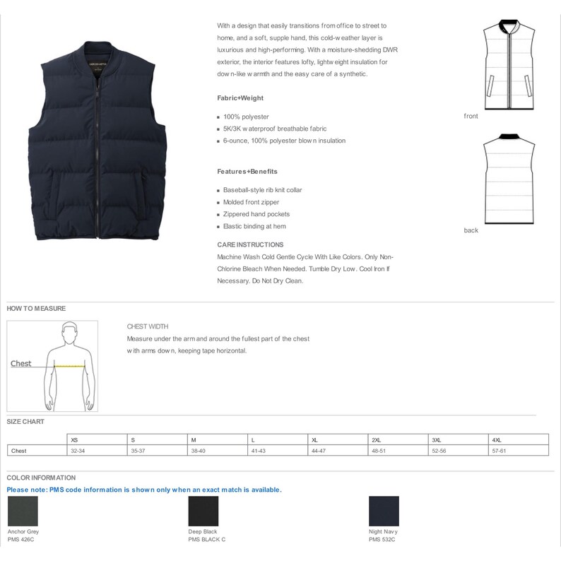 Custom Embroidered Puffy Vest, Printed Vest for Workers, Customized