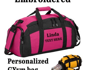 Custom Embroidered Gym Duffel Bag, Personalized Sports Team Bag