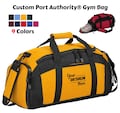 Personalized Gym Bag, Custom Port Authority® Duffel with Embroidered Name, Team Logo, Fitness & Baseball Sports Bag BG970