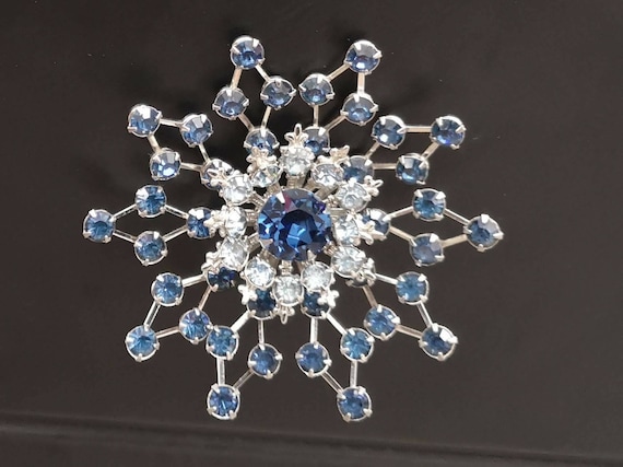 Eames era atomic rhinestone brooch