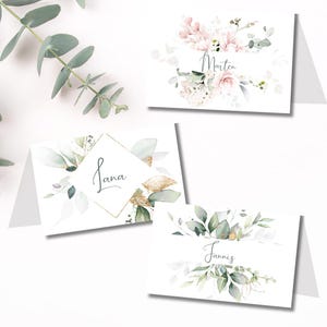 Namensschilder Hochzeit Tischkarten personalisiert oder blanko Namenskarten zur Hochzeit Tischkarten beschriften Namenskärtchen Hochzeit