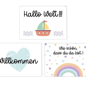 Glückwunschkarten Geburt Glückwunsch zum Baby Grußkarte zur Geburt Klappkarten mit Umschlägen