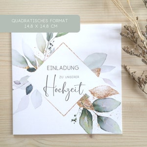 Hochzeitskarten Einladung Personalisierbar Hochzeitseinladungskarte Einladungskarten zur Hochzeit Bild 2