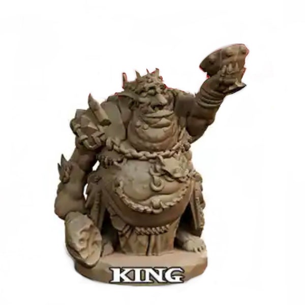 Goblin King - Dungeons and Dragons, D&D Miniature, Gaming Model, Gifts for Men, DnD Tabletop Roleplaying, Wargaming 5E RPG TTRPG Gaming