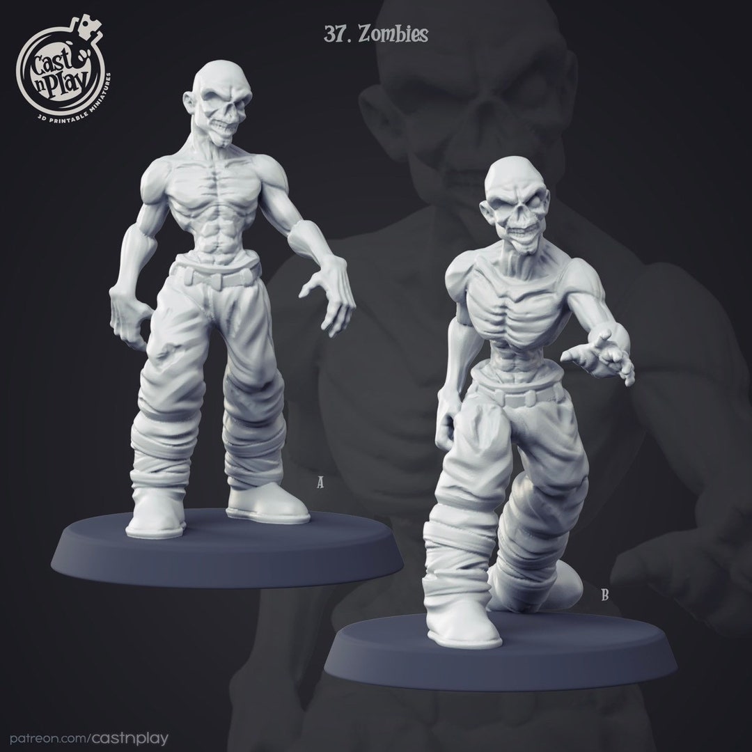Zombie Resin Miniature Dnd Miniatures Dungeons & Dragons Etsy