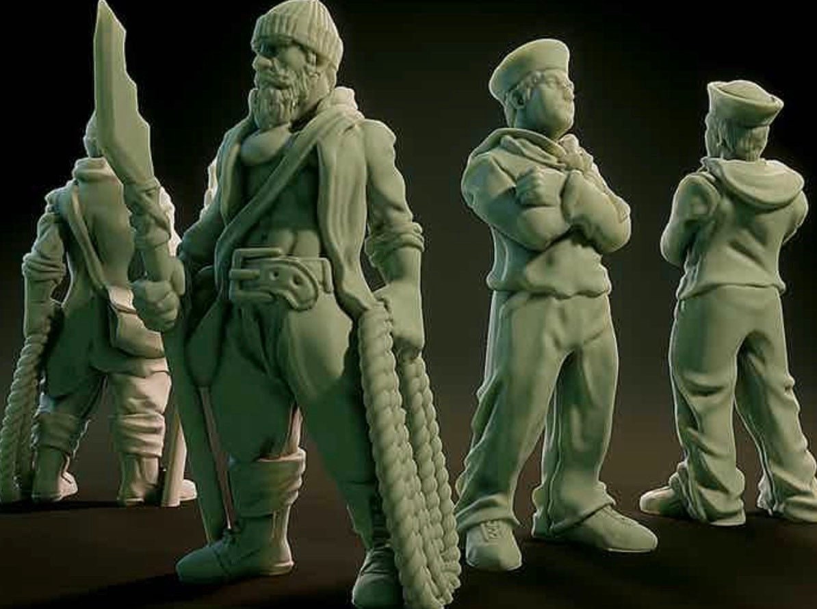 Sailor NPC Resin Miniature DnD Miniatures Dungeons & | Etsy