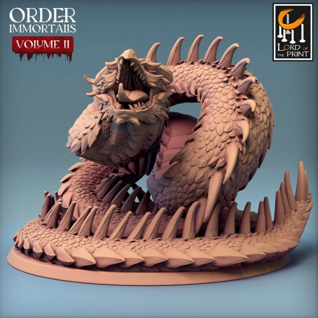 Immortalis Giant Snake, Variation 3 Dungeons and Dragons, D&D Miniature ...