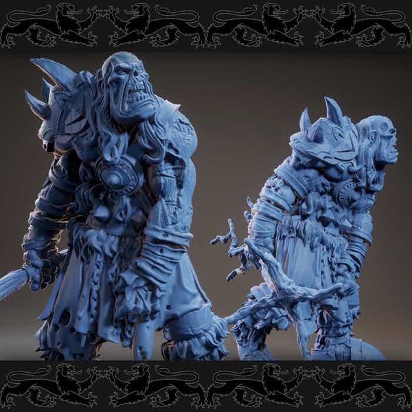 Zombie Giant (72mm) - Dungeons and Dragons, D&D Miniature, Gaming Model, Gifts for Men DnD RPG TTRPG 5E Tabletop Skeleton Undead Wraith Mini