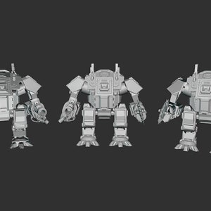 Automaton Hulk Bruisers - Helldivers 2, Modular Sci-Fi Troops, RPG Droids StarCraft Miniature Model Tabletop Space Robots Tech Cyborg Mech