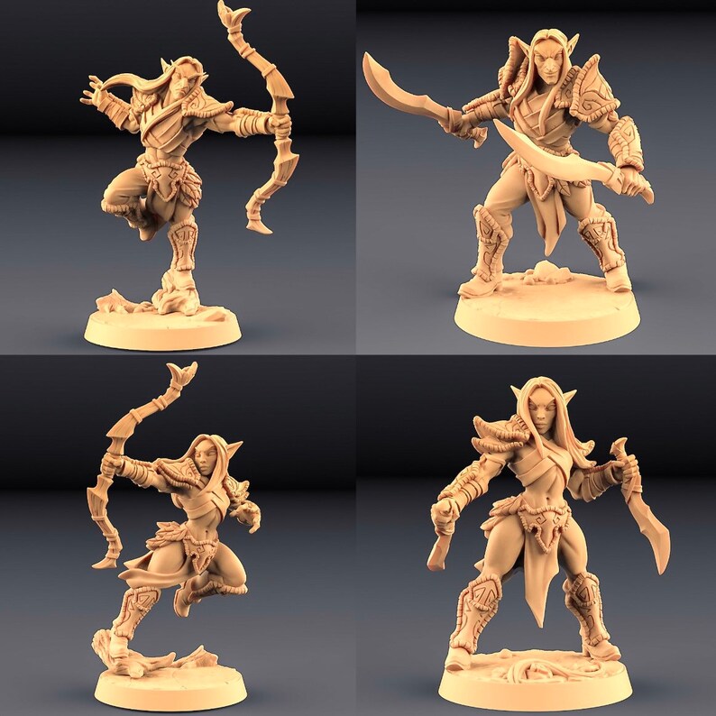 Deepwood Elves Resin Miniature Dnd Miniatures Dungeons & | Etsy