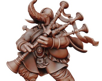 kow Loxodon shaman miniature Dungeons and dragons W40k mordheim RPG tabletop miniature DnD Age of Sigmar 9th Age