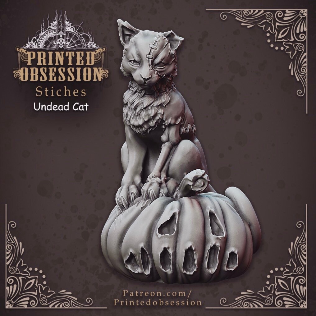 Stiches Undead Cat Resin Miniature Dnd Miniatures - Etsy