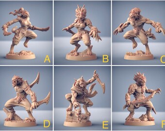 Rakshakin Headhunters - Dungeons and Dragons, D&D Miniature, Gaming Model, Gifts for Men, DnD Tabletop Roleplaying, Wargaming 5e Rakshasa