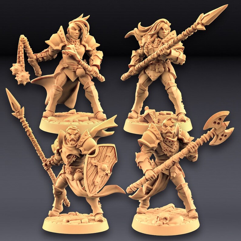 Fighters Resin Miniature Dnd Miniatures Dungeons & Etsy