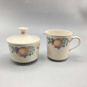 Corning Cream and Sugar Set * Corelle &quot;Abundance”