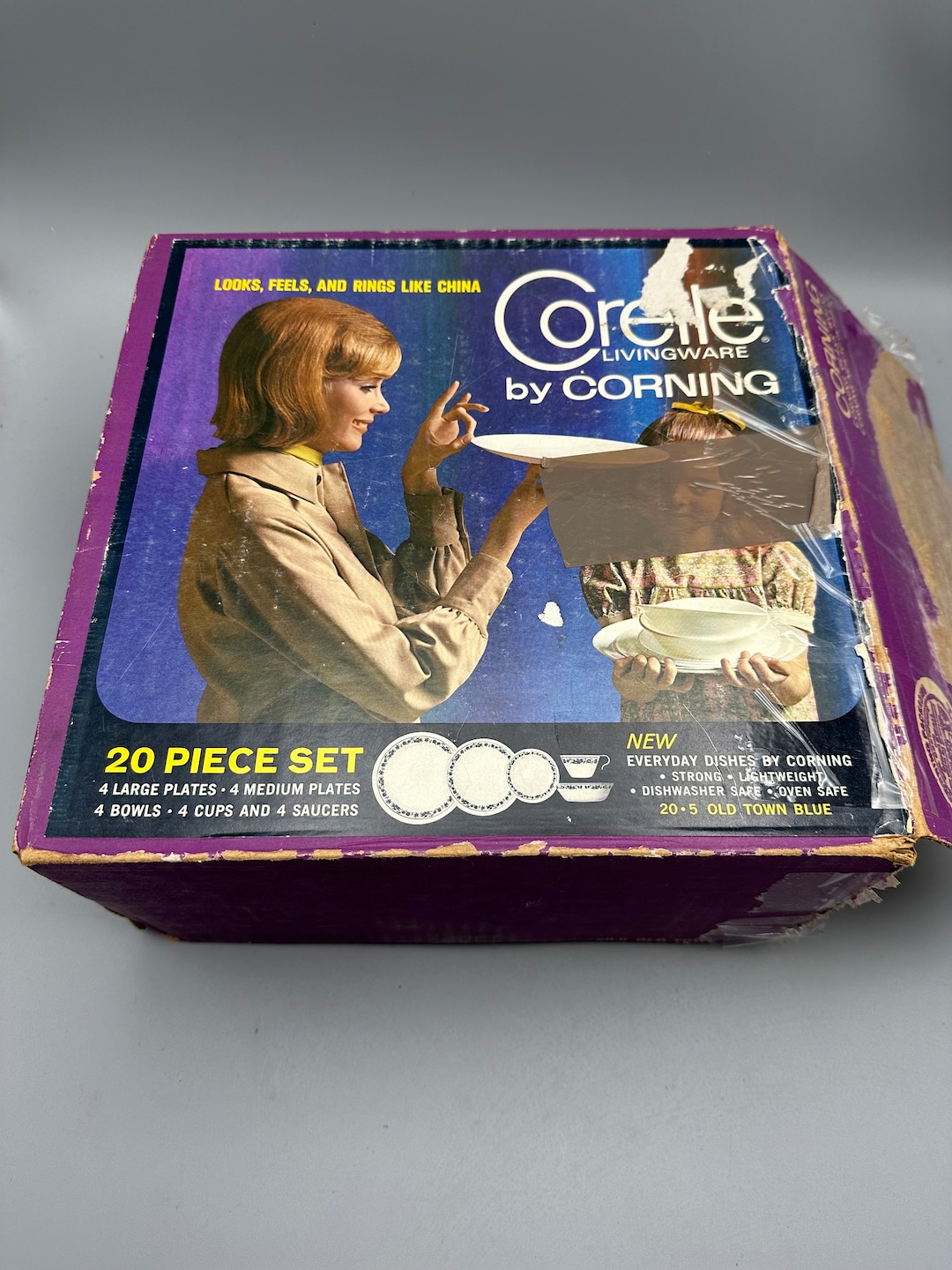 Corelle Box Vintage New in Box Corelle 20-piece Dinnerware Set *