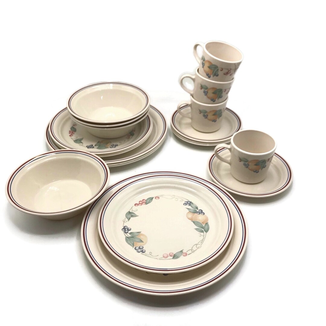 Vintage Corelle 20-piece Dinnerware Set * "abundance" - Etsy