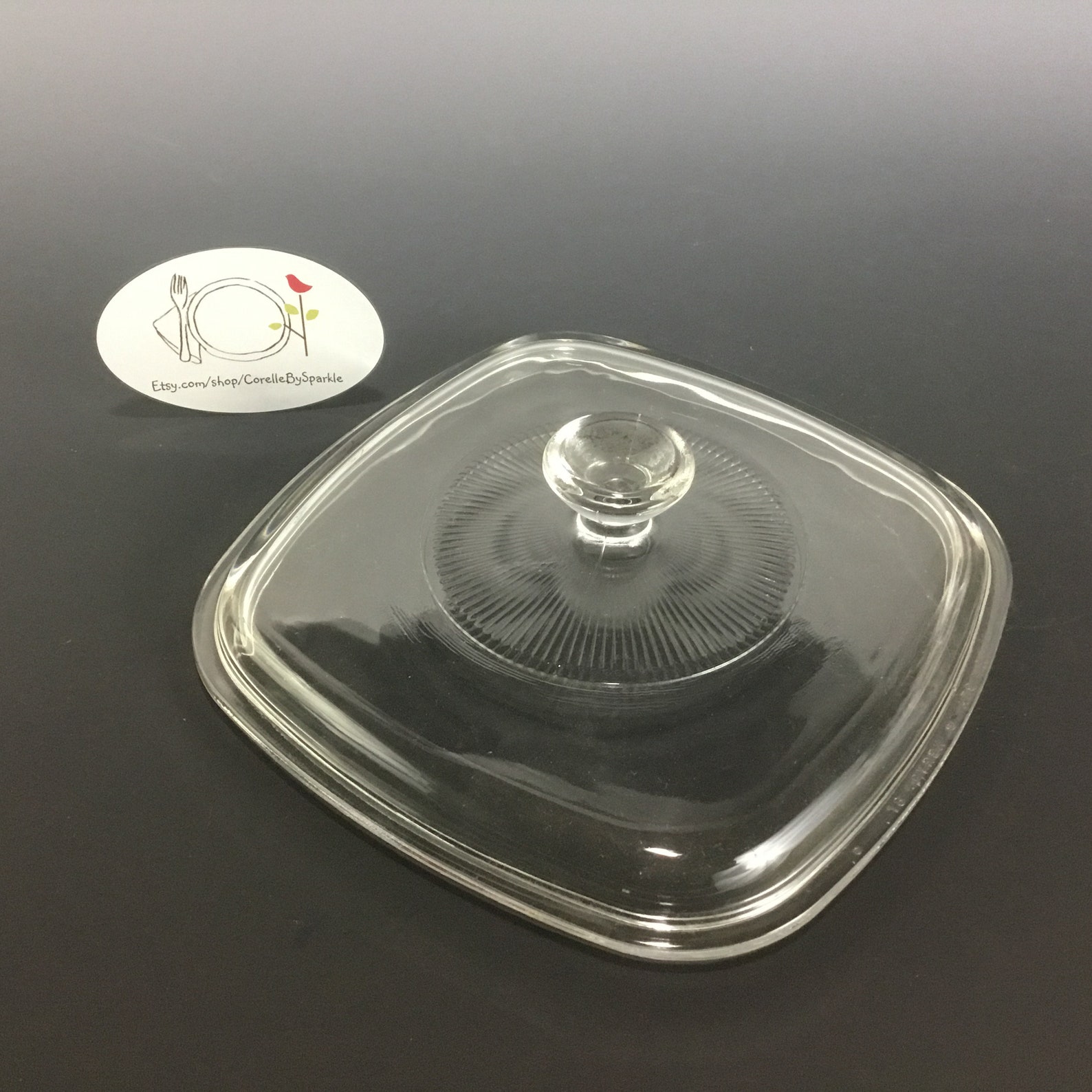 Pyrex 7 Replacement Lid for Corning 1 Quart or 11/2 Quart Square