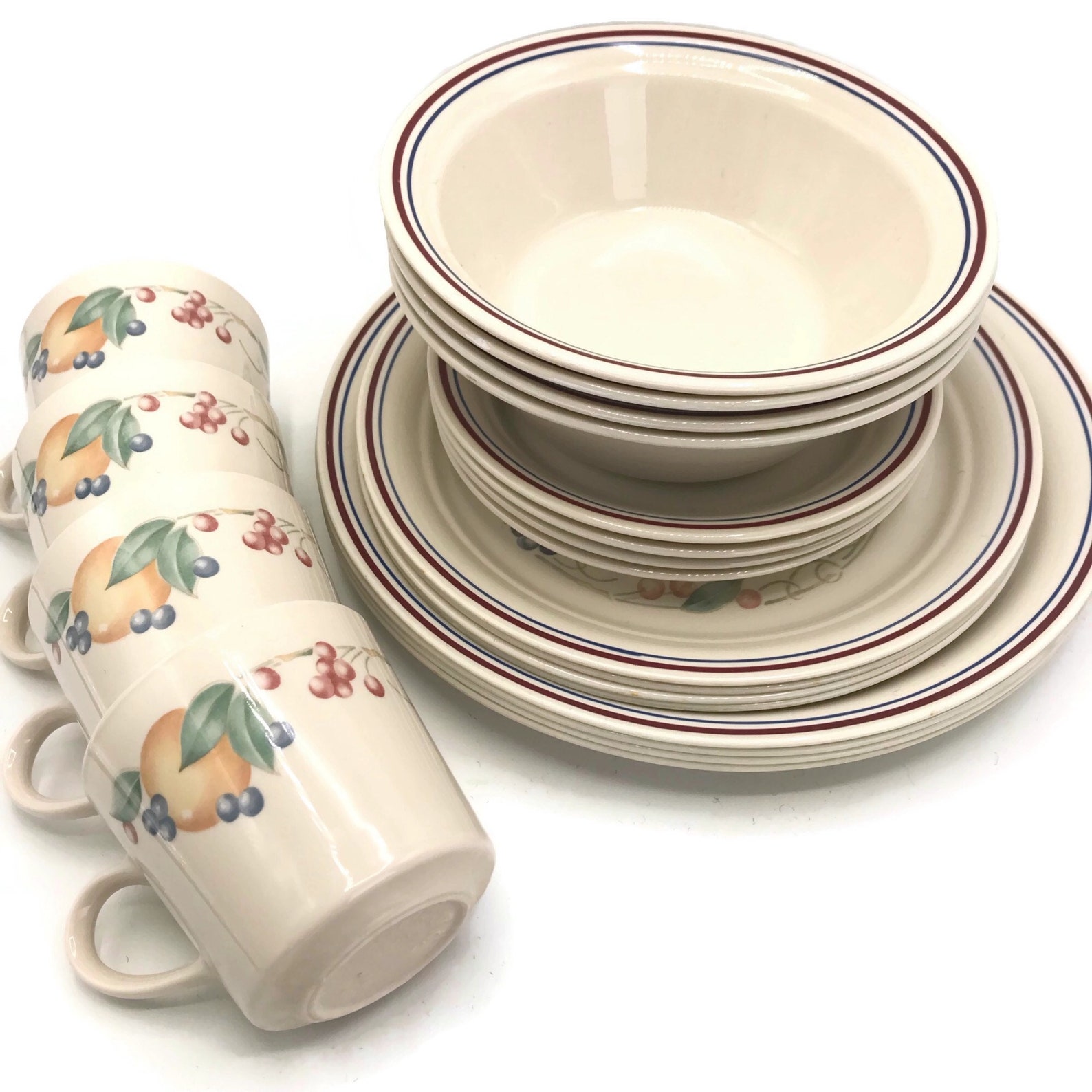 Vintage Corelle 20-piece Dinnerware Set abundance - Etsy