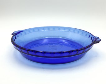 blue pyrex pie plate