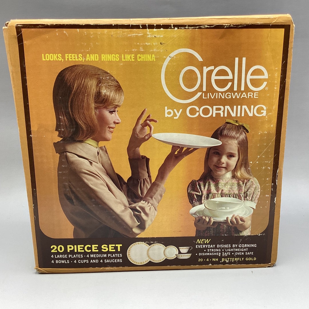 Corelle Box Vintage New in Box Corelle 20-piece Dinnerware Set *