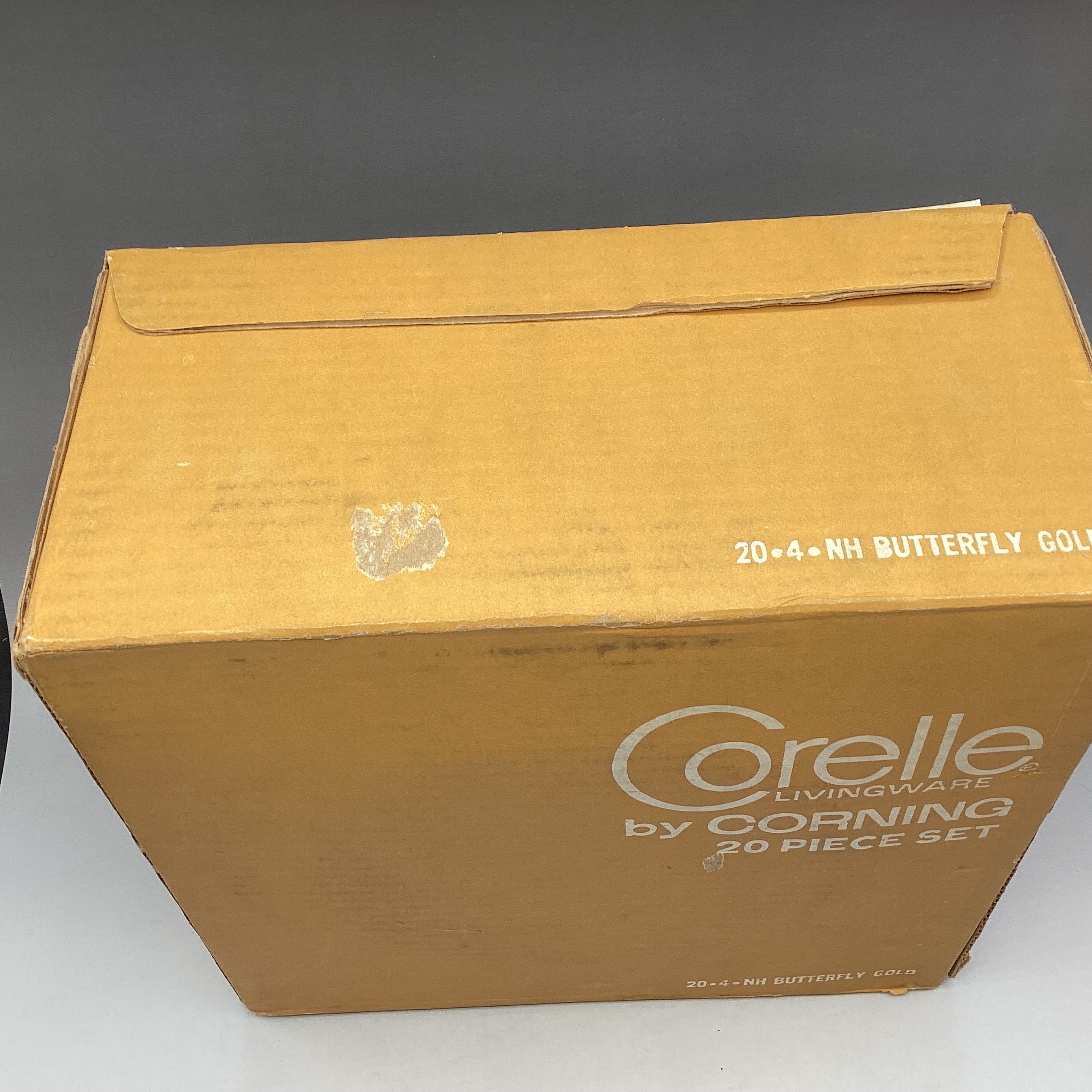 Corelle Box Vintage New in Box Corelle 20-piece Dinnerware Set butterfly Gold - Etsy