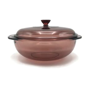 2 Quart Pyrex Cranberry Originals Round Casserole