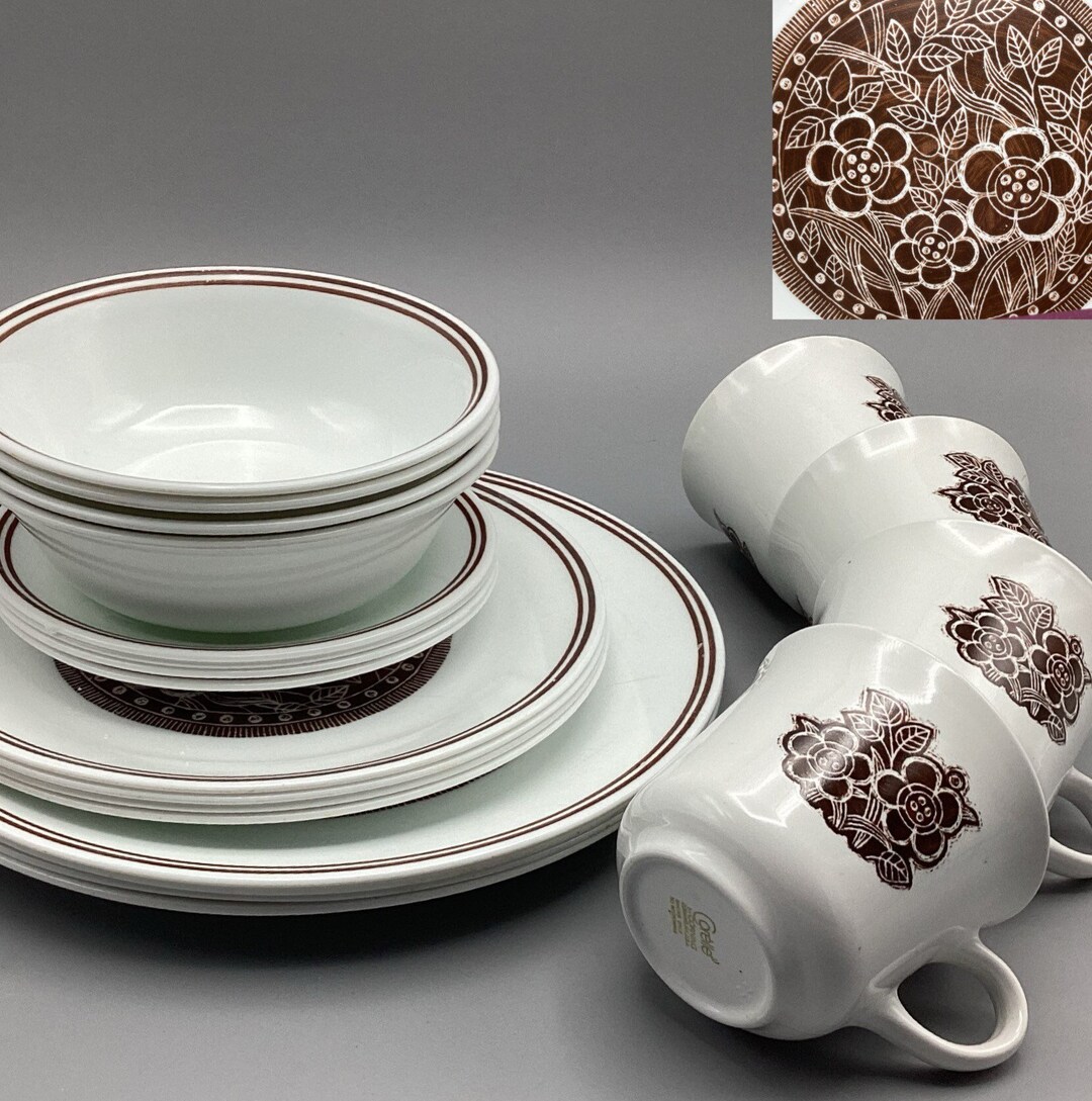 Vintage Corelle 20-piece Dinnerware Set * "batik” - Etsy