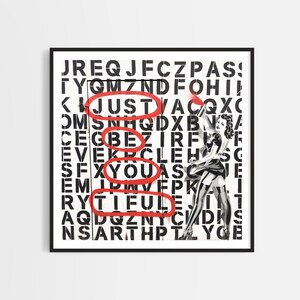 Just-Be-you-tiful London Graffiti (square), Printable Art, Printable Wall Art, Photography Print, Digital Square Photo, Instant Download